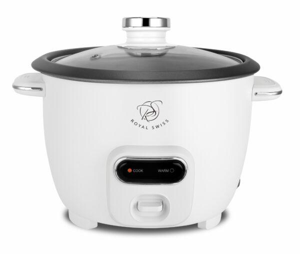 Royal Swiss - Rice Cooker with Glass Lid (Available in two sizes and colour) / Cuiseur à Riz avec Couvercle en Verre (Disponible en deux tailles et couleurs)