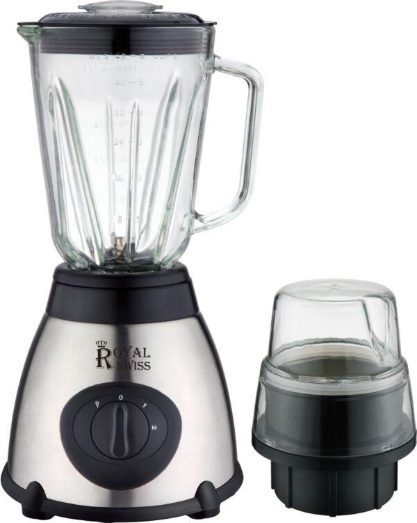 Royal Swiss - Stainless Blender with Glass Jug / Blender en Inox avec Cruche en Verre