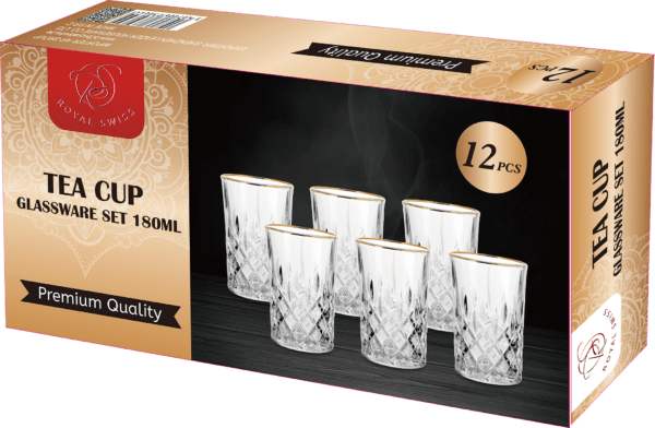 Royal Swiss - Set of 12 Tea Glasses / Ensemble de 12 Verres à Thé