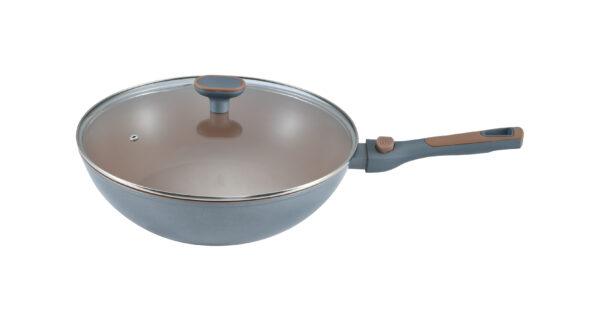 Royal Swiss - Wok with Lid and Detachable Handle / Wok avec couvercle et poignée détachable