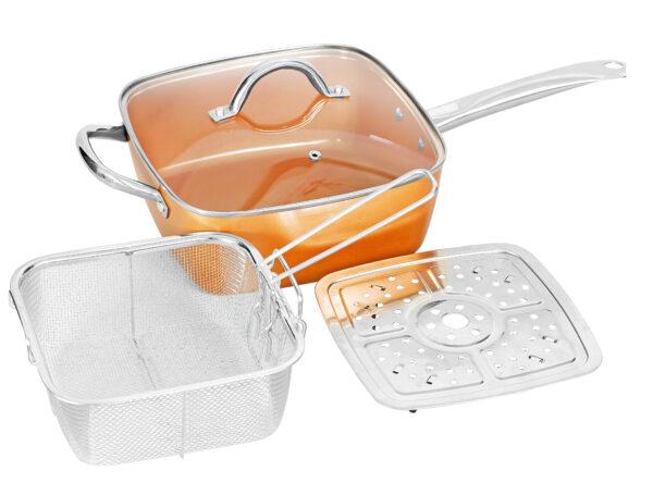 Royal Swiss - 4pcs Press Pan / Friteuse à Induction 4pcs