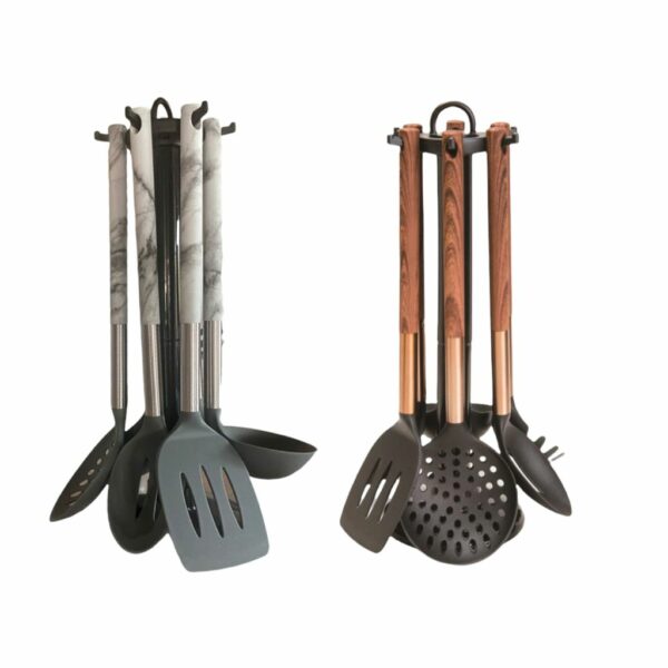 Royal Swiss - Wood|Marble Utensils Set / Set D'Ustensiles Bois|Marbre